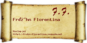 Frühn Florentina névjegykártya
